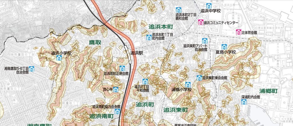 追浜３丁目ハザードマップ